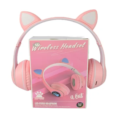 Wireless Headphones MZ-023 CAT Pink