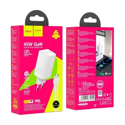 Charger Type C Hoco 45W Dual Type C USB