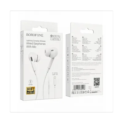 Borofone bm30 Pro Original Series Earphones Lightning Stereo Headset for Apple