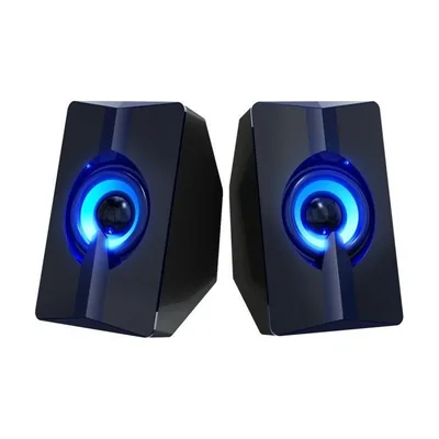 T-WOLF S5 Colorful Luminous Speaker 4D Surround Sound Wired Computer Speaker Gaming Loudspeaker for Computers / Smart Phones / T