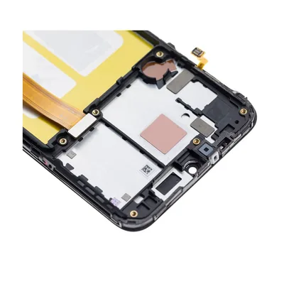 LCD Compatible with Samsung A202 Galaxy A20e, (black, with frame, Original)