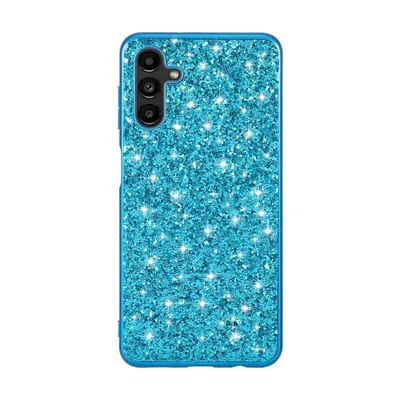 Back Case Silicone Samsung A54 Blue Glitter