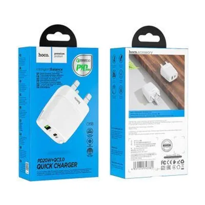 Wall Charger “C85B Bright” PD20W + QC3.0 UK Plug