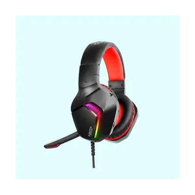 Neox HP500 RGB Wired Gaming Headphone with Foldable Microphone | 50MM Huge Driver | RGB LED | RED