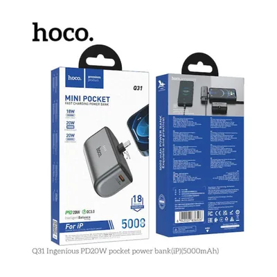 Hoco Q31 Lightning Power Bank 5000MAH Grey
