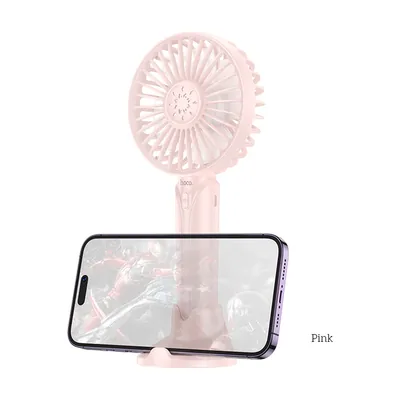 Hoco df07 Cool Easy Handheld Small Fan Pink